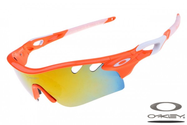 orange and white oakley sunglasses